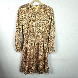 Fig and Flower Smocked Floral Large Dress Anthropologie Knee Length